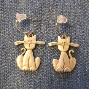 Vintage cat earrings